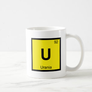 Taza De Café U - Urania Musa Química Símbolo de la Tabla Periód