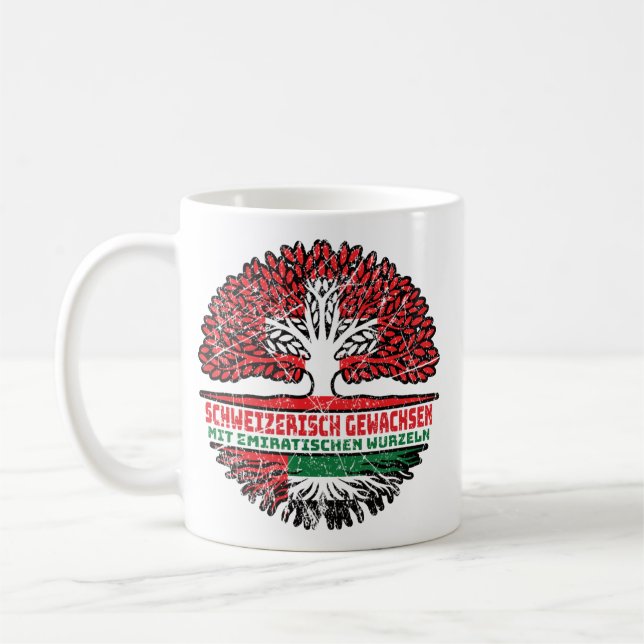 Taza De Café UAE Emirate Emiratisch Schweizer Schweiz (Izquierda)