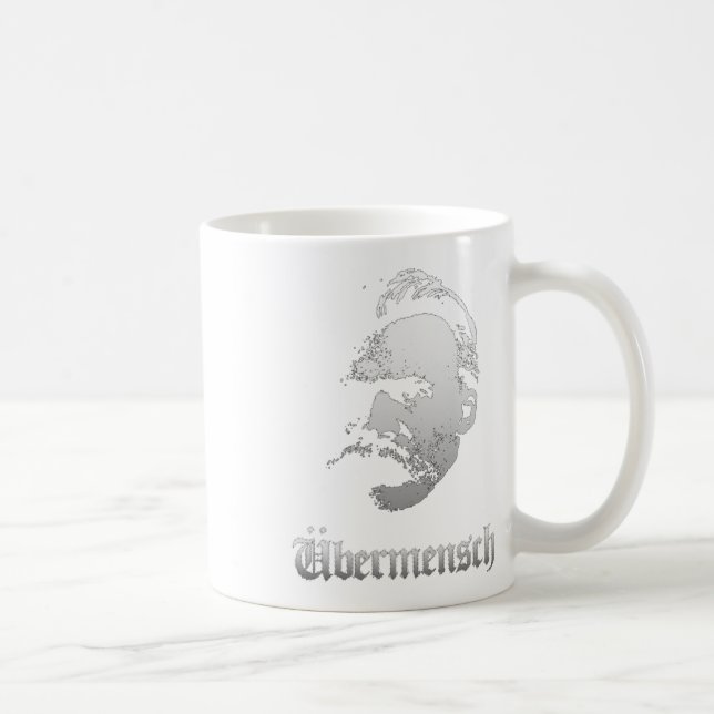 Taza De Café Ubermensch – Friedrich Nietzsche Best German Philo (Derecha)