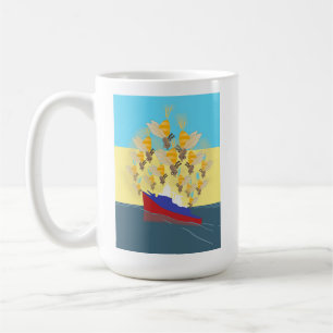 Taza De Café Ucrania "amarillo azul" colorido