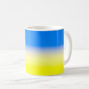 Taza De Café Ucrania azul y amarilla inspiró la guerra de paz c