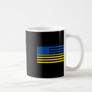 Taza De Café Ucrania bandera de EE. UU. Ciudadano estadounidens