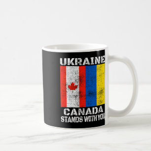 Taza De Café Ucrania Canadá Está Contigo Apoyo Canadiense