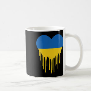 Taza De Café Ucrania Corazón Sangrante Apoyo Y Apoya A Ucrania