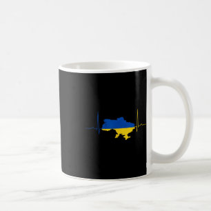 Taza De Café Ucrania Corazón Ucrania Latido Vintage Ucrania