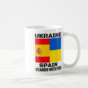 Taza De Café Ucrania España está contigo Apoyo español 1 