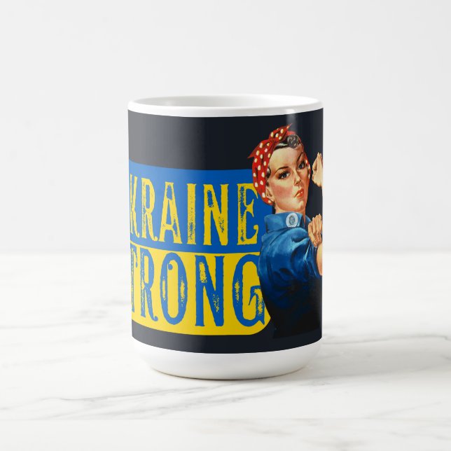Taza De Café Ucrania fuerte Rosie the Riveter (Centro)