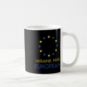 Taza De Café Ucrania. Libre. Europea. - Apoya el Futuro en Euro