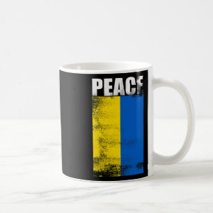 Taza De Café Ucrania para hombres bandera paz de pie con ucrani