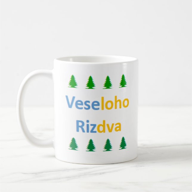 Taza De Café ucraniano veseloho rizdva (Izquierda)