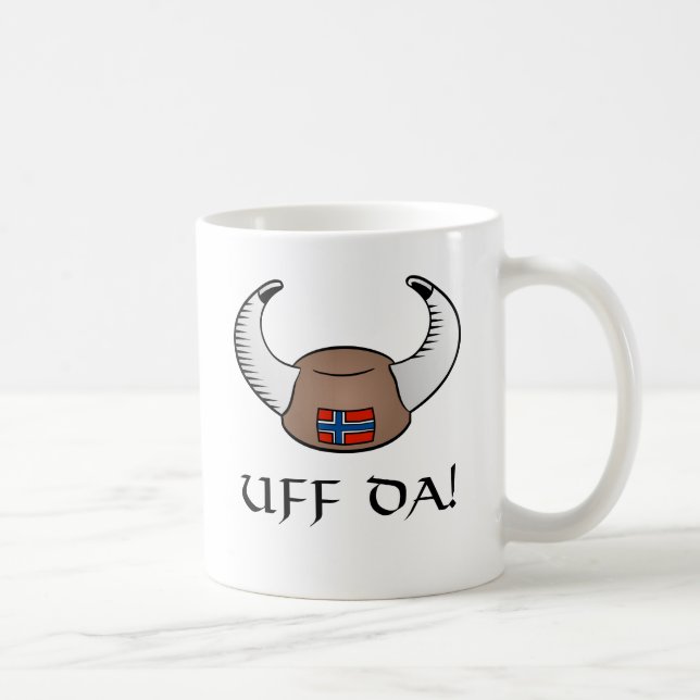 Taza De Café ¡Uff DA! Gorra de Viking (Derecha)