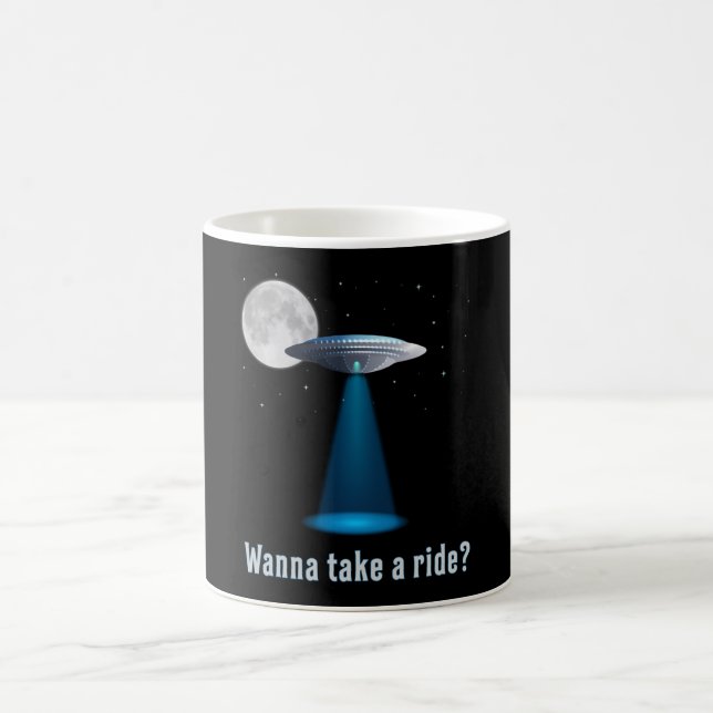Taza De Café Ufo Alien Science Fiction Space Sci-Fi Funny Gift (Centro)
