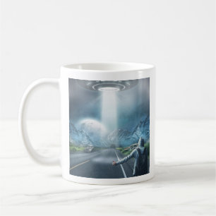 Taza De Café UFO Hitchhiker personalizado monograma mugs