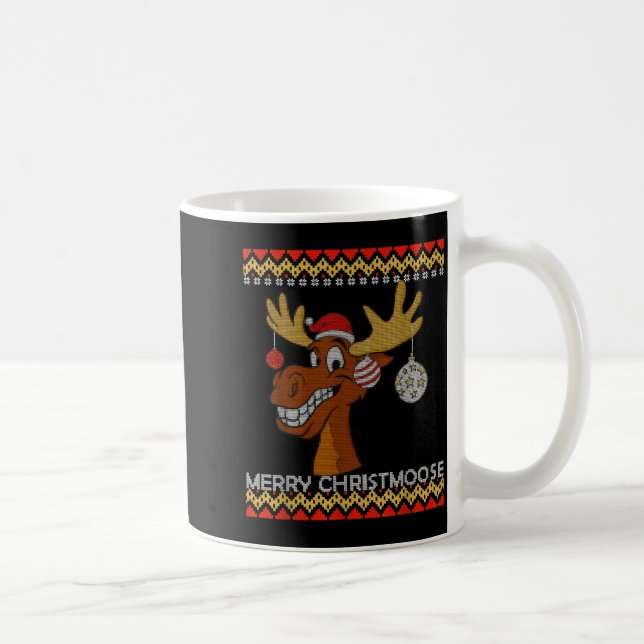 Taza De Café Ugly Christmas Sweater I Merry Christmoose Funny M (Derecha)