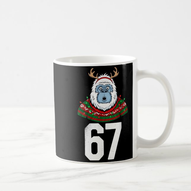 Taza De Café Ugly Christmas Sweater Yeti Gorilla Reindeer 67  (Derecha)