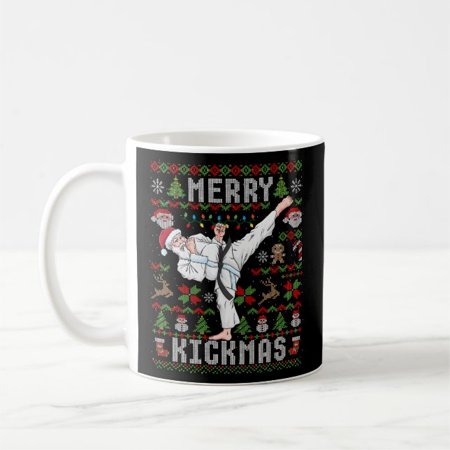 Taza De Café Ugly Karate Santa Claus Martial (Izquierda)