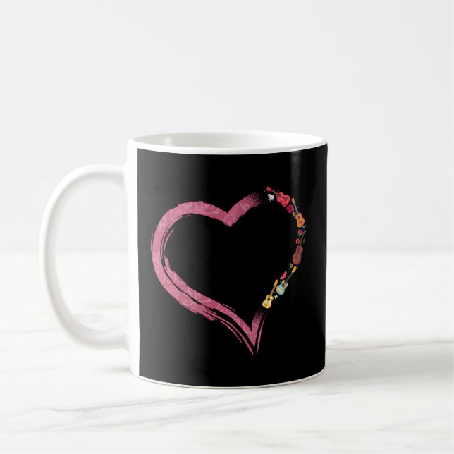Taza De Café Uke Heart de Ukulele en Hawái (Izquierda)