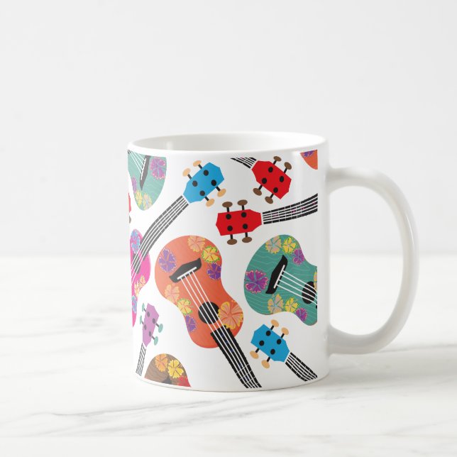 Taza De Café Ukeleles colorido (Derecha)