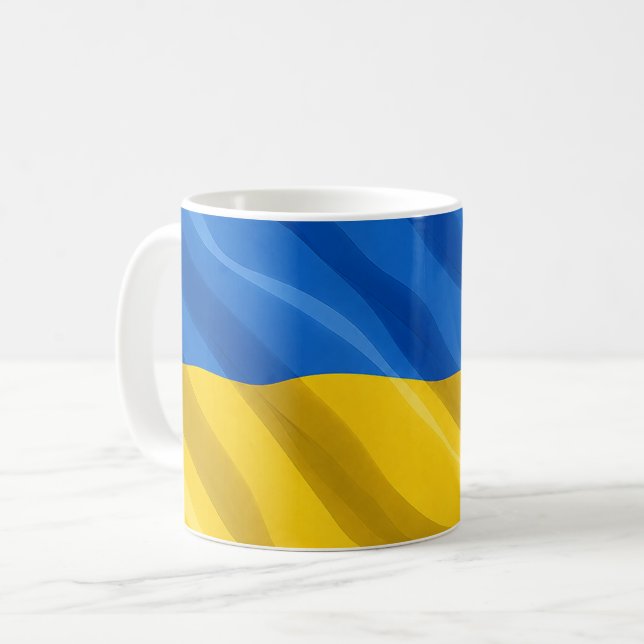 Taza De Café Ukraine Flag Mug (Anverso izquierdo)