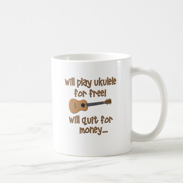 Taza De Café Ukulele divertido (Derecha)