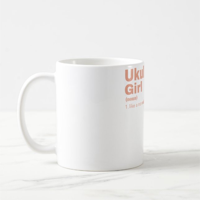 Taza De Café Ukulele  Girl - Ukulele  (Izquierda)