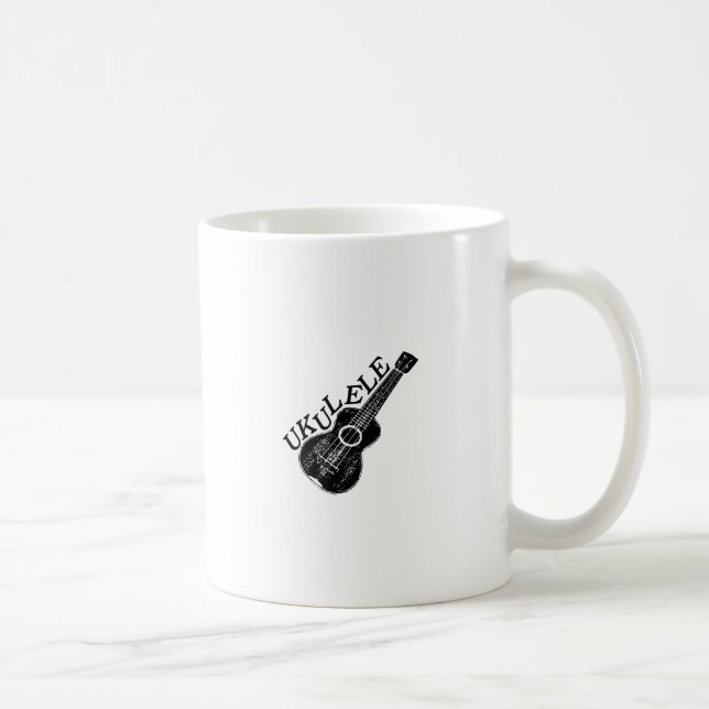 Taza De Café Ukulele Mensajes De Texto E Imagen (Derecha)