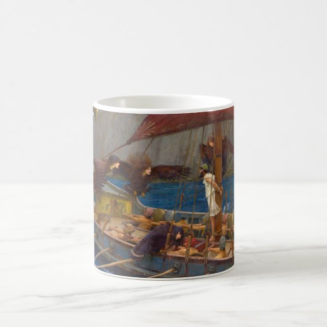 Taza De Café Ulises y las sirenas de John William Waterhouse (Centro)