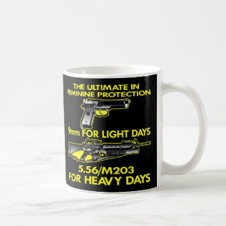 Taza De Café Última protección femenina negra