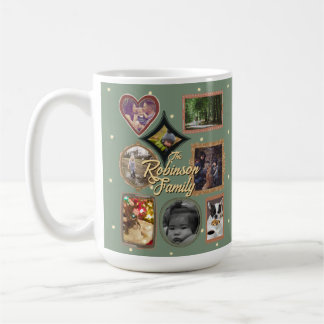 Taza De Café Ultimate 12 Photo Family Retro Frame Collage