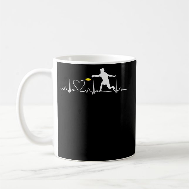 Taza De Café Ultimate Frisbee Heartbeat Disc Golf (Izquierda)