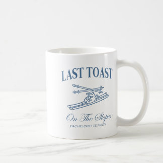 Taza De Café Último brindis en las laderas soltero esquí boda