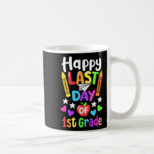 Taza De Café Último día de escuela 1er grado Cl de 2024 niños 