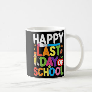 Taza De Café Último día de escuela maestro estudiante verano gr