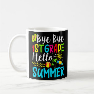Taza De Café Último Día Del Colegio Adiós 1º Grado Hola Summer