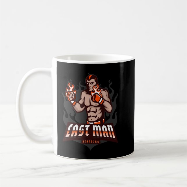 Taza De Café Último hombre con camiseta premium (Izquierda)