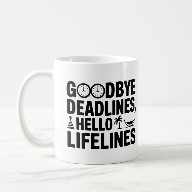Taza De Café Últimos plazos de despedida Hola a Lifelines Mug - (Izquierda)