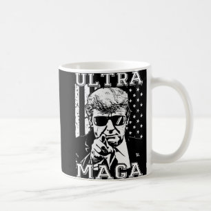 Taza De Café Ultra MAGA Divertido Anti Biden Bandera Estadounid