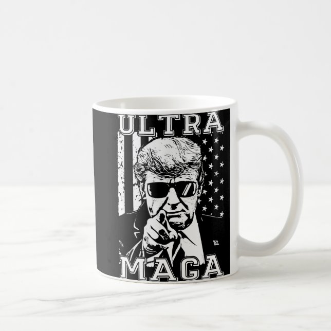 Taza De Café Ultra MAGA Divertido Anti Biden Bandera Estadounid (Derecha)