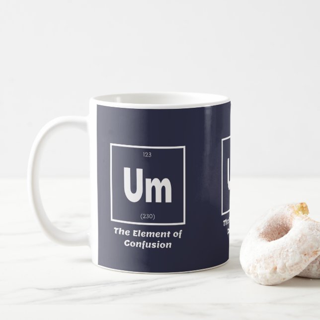 Taza De Café Um Elemento de la confusión química gracioso (Con donut)