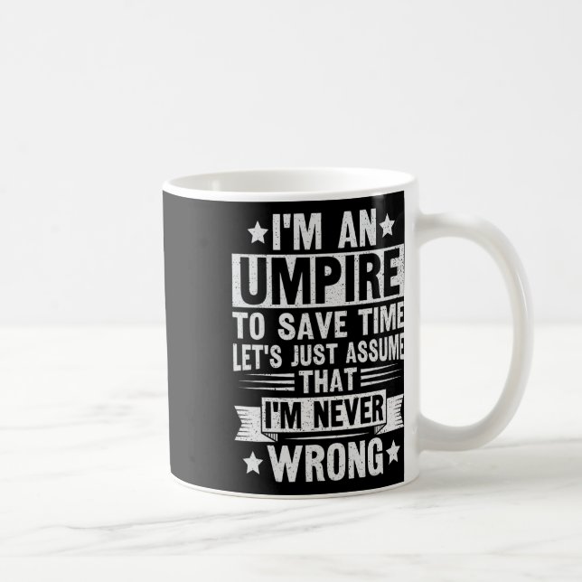 Taza De Café Umpire Funny Sketll Design For An Umpire  (Derecha)