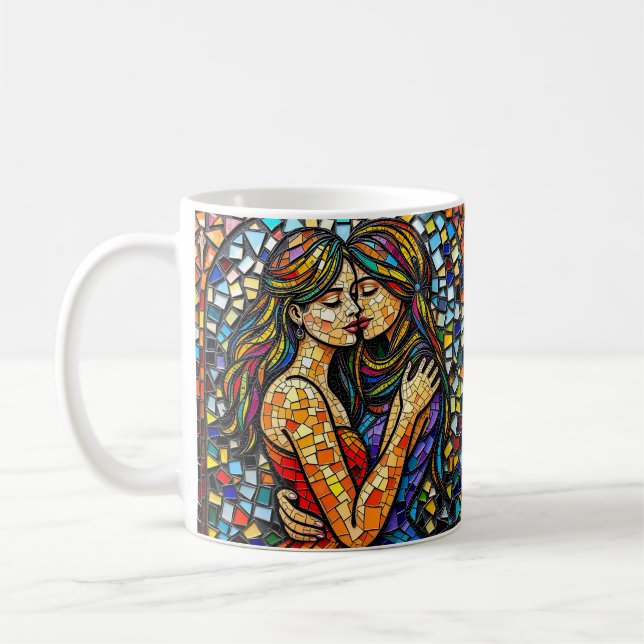 Taza De Café Un abrazo romántico | El arte de las mujeres musul (Izquierda)