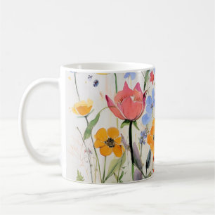 Taza De Café Un accesorio de cocina floral caprichoso, flores s