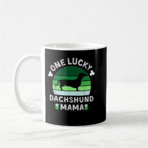 Taza De Café un afortunado dachshund mama gracioso día de san p