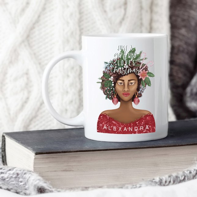 Taza De Café Un afroamericano que ama a los Navidades (Subido por el creador)