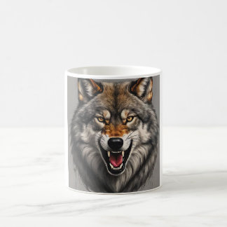 Taza De Café Un agresivo diseño de Mug de lobo