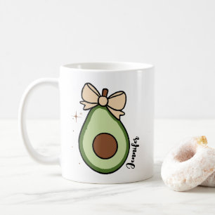 Taza De Café Un aguacate lindo con un nombre personalizado de a
