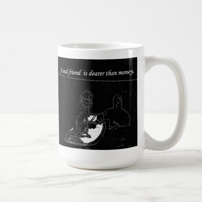 Taza De Café Un amigo real es… (Derecha)