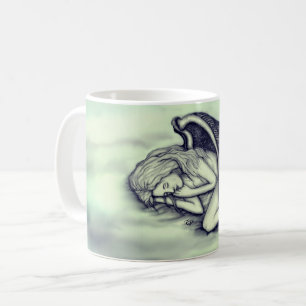 Taza De Café Un ángel dormido en las nubes del cielo