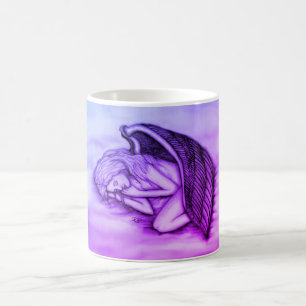 Taza De Café Un ángel durmiente en las nubes del cielo