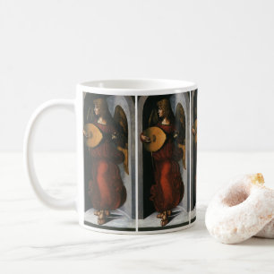 Taza De Café Un ángel en rojo con un laúd de Leonardo da Vinci